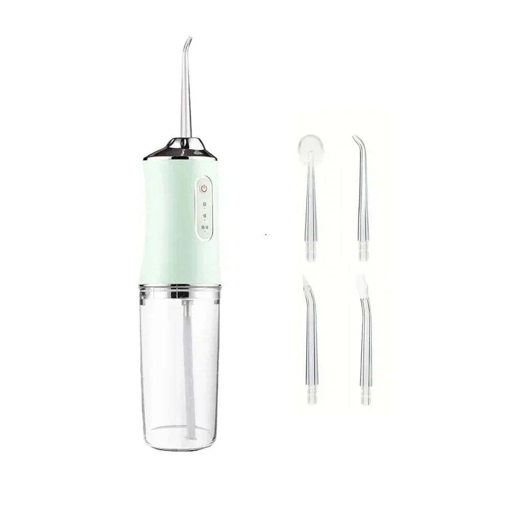 Portable Smart Electric Oral Irrigator Water Flosser 4 Jets 3 Modes Rechargeable